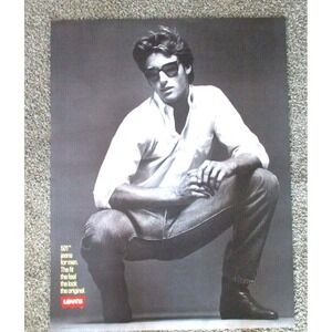 Vintage Original 1982 Levi's 501 Jeans for Men‎ Advertisement Poster 29" x 22"
